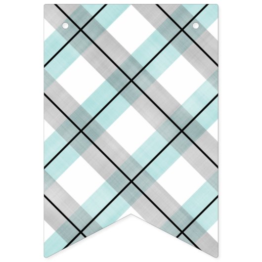 Kleiner Mann Minzgrün graue Babydusche Wimpelkette (Dritte Fahne)