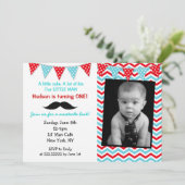 Kleiner Mann Mustache Geburtstagsparty Einladungen (Stehend Vorderseite)