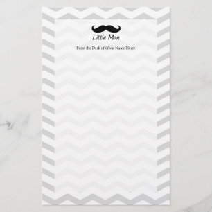 Kleiner Mann Mustache Zickzack Niedliche Jungen Briefpapier