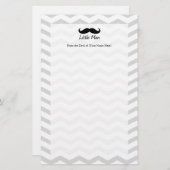 Kleiner Mann Mustache Zickzack Niedliche Jungen Briefpapier (Vorne/Hinten)