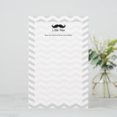 Kleiner Mann Mustache Zickzack Niedliche Jungen Briefpapier (Stehend Vorderseite)