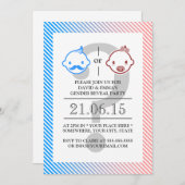 Kleiner Mann oder kleine Miss Gender Reveal Einladung (Vorne/Hinten)