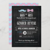 Kleiner Mann oder kleine Miss? Geschlechtsankündig Einladung (Vorne/Hinten)