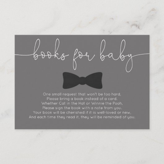 Kleiner Mann Schnurrbart Baby Duschbücher für Baby Begleitkarte (Vorderseite)