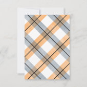 Kleiner Mann Schnurrbart Orangennacht Junge Dusche Dankeskarte (Rückseite)