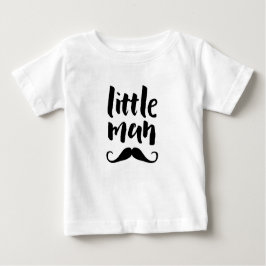 Kleiner Mann Schnurrbart Typografie Kinder T - Shi Baby T-shirt
