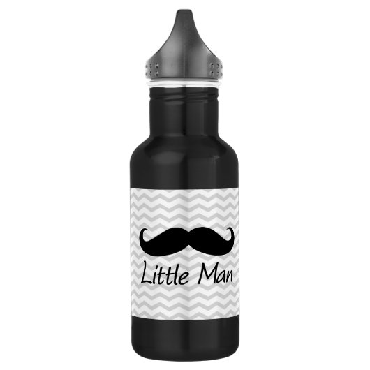 Kleiner Mann-Schnurrbart-Zickzack niedliche Jungen Trinkflasche (Links)