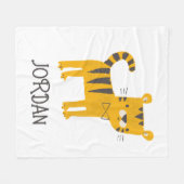 Kleiner Mann | Tiger Bow Krawatte Fleecedecke (Vorderseite (Horizontal))