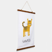 Kleiner Mann | Tiger Bow Krawatte Wandteppich Mit Holzrahmen (Gewinkelt)