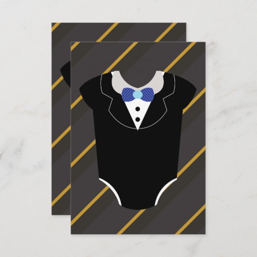 Kleiner Mann tuxedo Baby Dusche Einladung Karte (Vorne/Hinten)