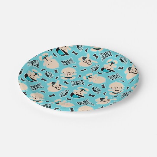 Kleiner Mann Typ Party Wortscheibe Pappteller (Schrägansicht)