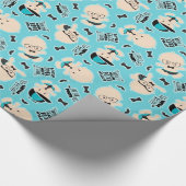 Kleiner Mann Typ Wortart Muster Warty Packung Geschenkpapier (Ecke)