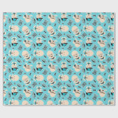 Kleiner Mann Typ Wortart Muster Warty Packung Geschenkpapier (Flach)