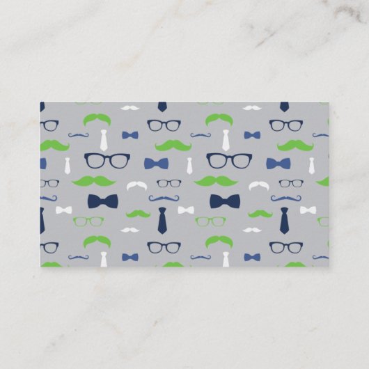 Kleiner Mann-Windeln-Raffelschein, blau, grün Begleitkarte (Rückseite)