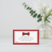 Kleiner Mann-Windeln-Raffle-Ticket, Buffalo Karier Begleitkarte (Stehend Vorderseite)