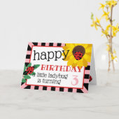 Kleiner Marienkäfer-alles Gute zum Geburtstag Karte (Gelbe Blume)