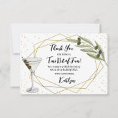 Kleiner Martini-Soirée-Spaß Dankeskarte (Vorderseite)