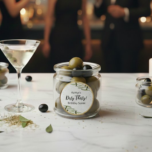 Kleiner Martini-Soirée-Spaß Runder Aufkleber