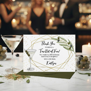 Kleiner Martini-Spaß Soiree Dankeskarte