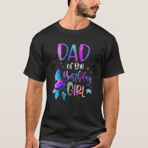 Kleiner Meerjungfrau-Vater des Geburtstagskamerade T-Shirt