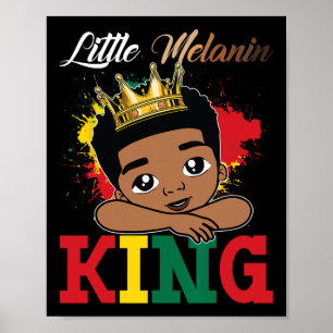 Kleiner Melanin-König Schwarzer Geschichtsmonat Sc Poster
