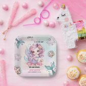 Kleiner Mermaid-Bogen ist auf dem Weg Babydusche3 Pappteller (Party)
