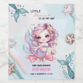 Kleiner Mermaid-Bogen ist auf dem Weg Babydusche Weinetikett (Einzelnes Label)