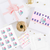 Kleiner Mermaid-Name-Aufkleber Quadratischer Aufkleber