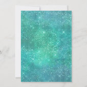 Kleiner Mermaid Watercolor Babydusche Glitzer Einladung (Rückseite)