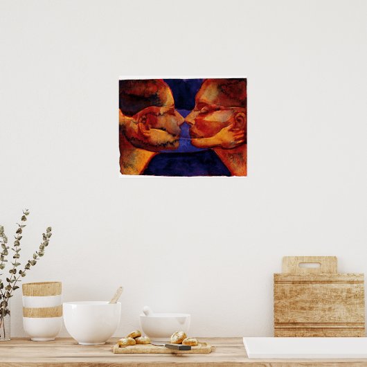 Kleiner Mirror-Zwillingmit Abbildung Poster (Küche)