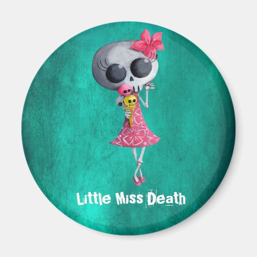 kleiner Miss Tod mit Halloween-Eiscreme Magnet (Vorne)