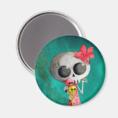 kleiner Miss Tod mit Halloween-Eiscreme Magnet (Vorderseite/Rückseite)