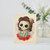 Kleiner Miss Tod und Rose Postkarte (Stehend Vorderseite)