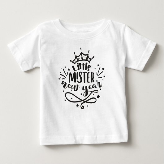 Kleiner Mister Neujahr niedlich Baby T-shirt (Vorderseite)
