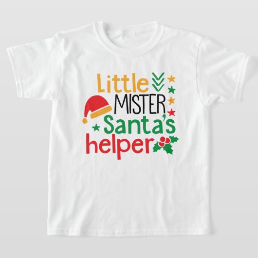 Kleiner Mister Santa's Helper Weihnachten T-Shirt (Ablage )