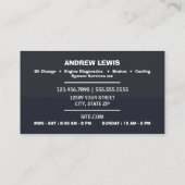 Kleiner mobiler mechanischer Motor Visitenkarte (Rückseite)