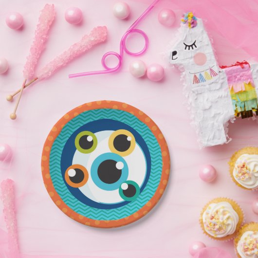 Kleiner Monster-Baby-Duschenpapier-Teller Pappteller (Party)