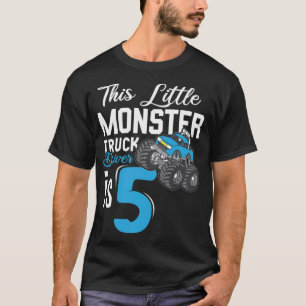 Kleiner Monster-LKW-Fahrer 5. Geburtstag namaste b T-Shirt