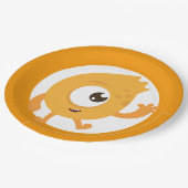 Kleiner Monsterblauer Geburtstag Teller (Schrägansicht)