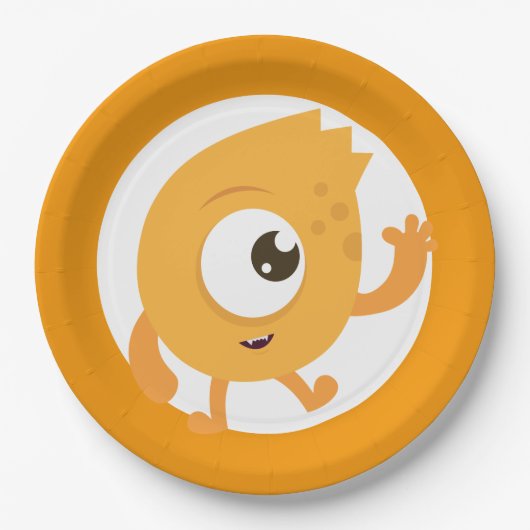 Kleiner Monsterblauer Geburtstag Teller (Vorderseite)