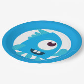 Kleiner Monsterblauer Geburtstag Teller (Schrägansicht)