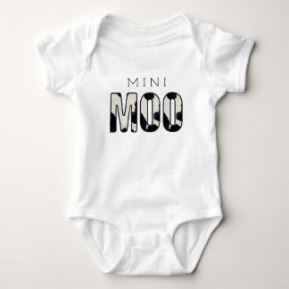Kleiner MOO-Schwarz-Weiß-Kuh-Druck Baby Strampler