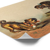 Kleiner Mops Hund und Kitty Poster (Ecke)