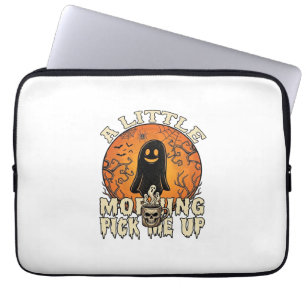Kleiner Morgen-Pick-Me-Up-Halloween-Geist-Schädel- Laptopschutzhülle
