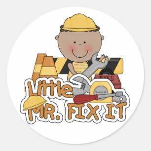 Kleiner Mr. Fix IT Construction Tshirts und Gesche Runder Aufkleber