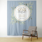 Kleiner Mr ONEderful First Birthday Blue Foto Prop Wandteppich (Beispiel)