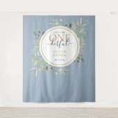 Kleiner Mr ONEderful First Birthday Blue Foto Prop Wandteppich (Vorderseite)