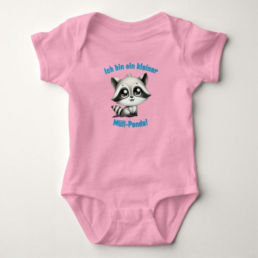Kleiner Müll-Panda Baby Strampler (Vorderseite)