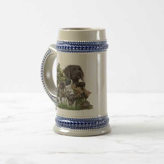 Kleiner Munsterlander Bierglas (Vorderseite Links)