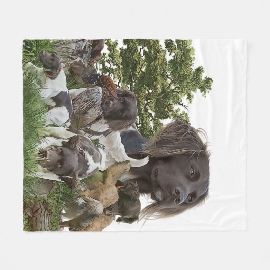 Kleiner Munsterlander Fleecedecke (Vorderseite (Horizontal))